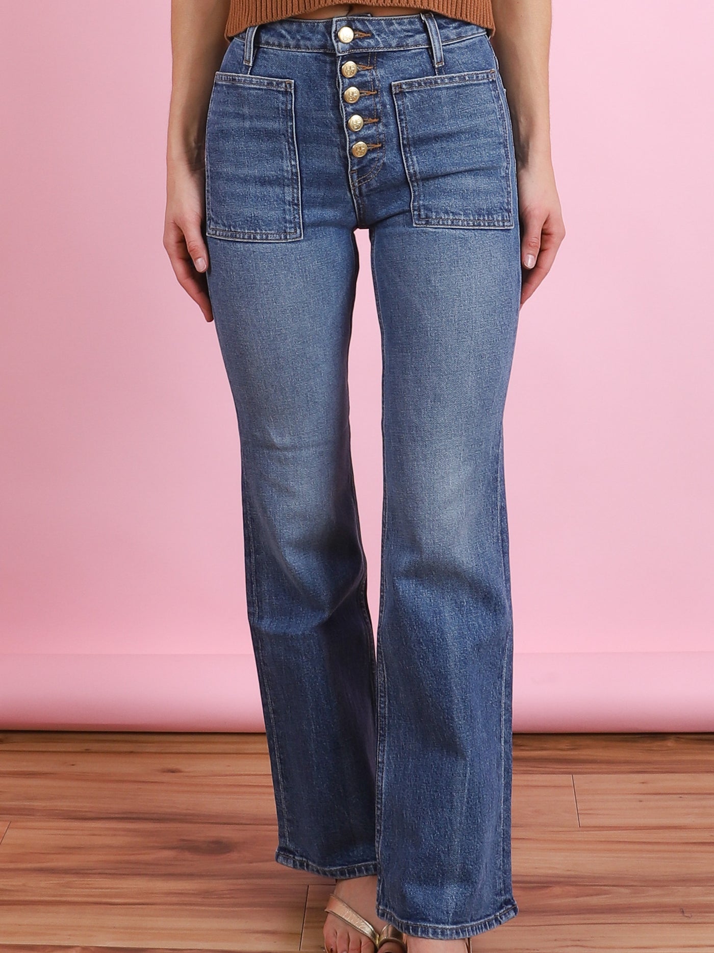 Stretch Lou Kick Flare Jean - CabanaCanary