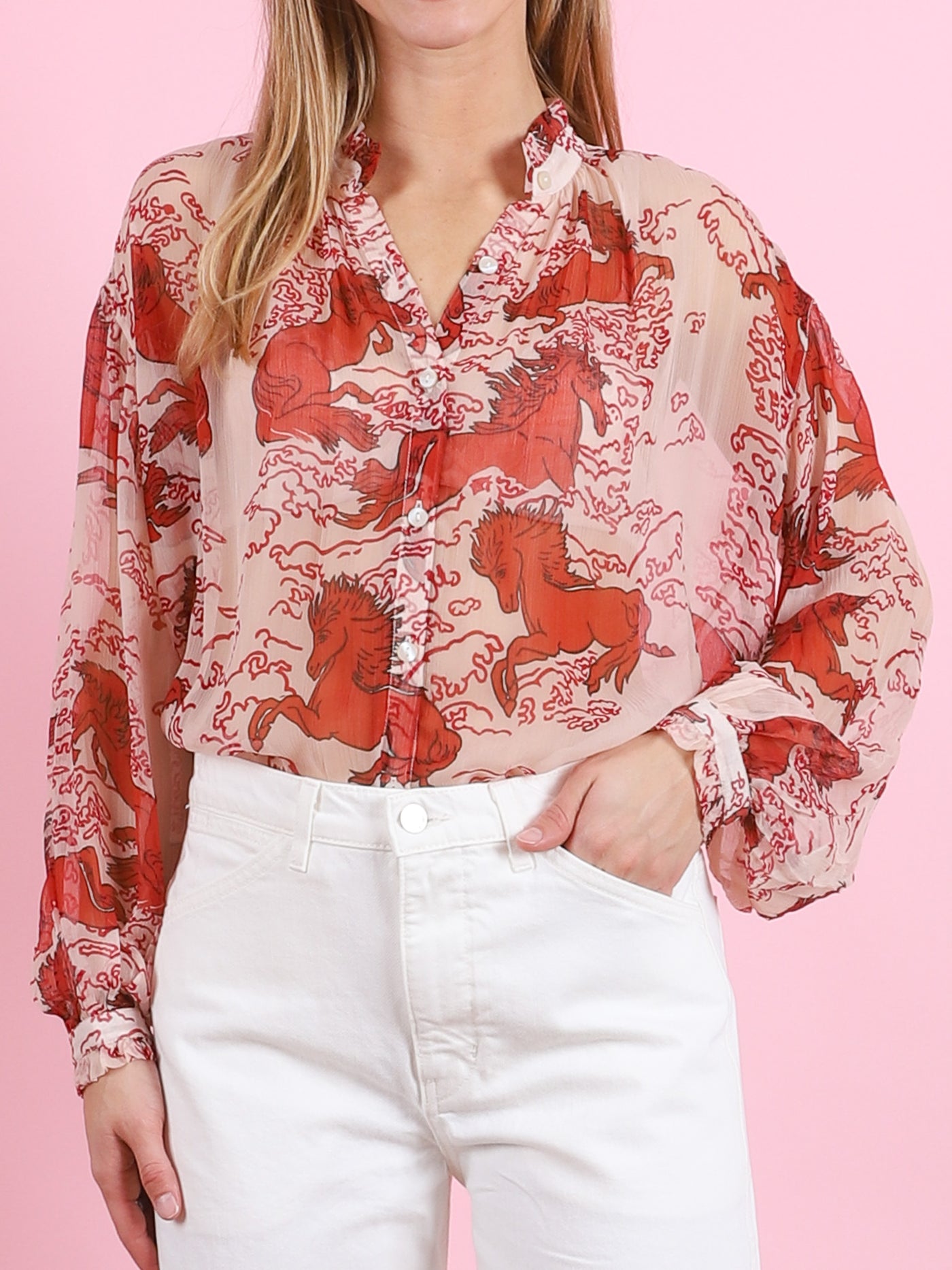 Poet Rouge Pegasus Blouse