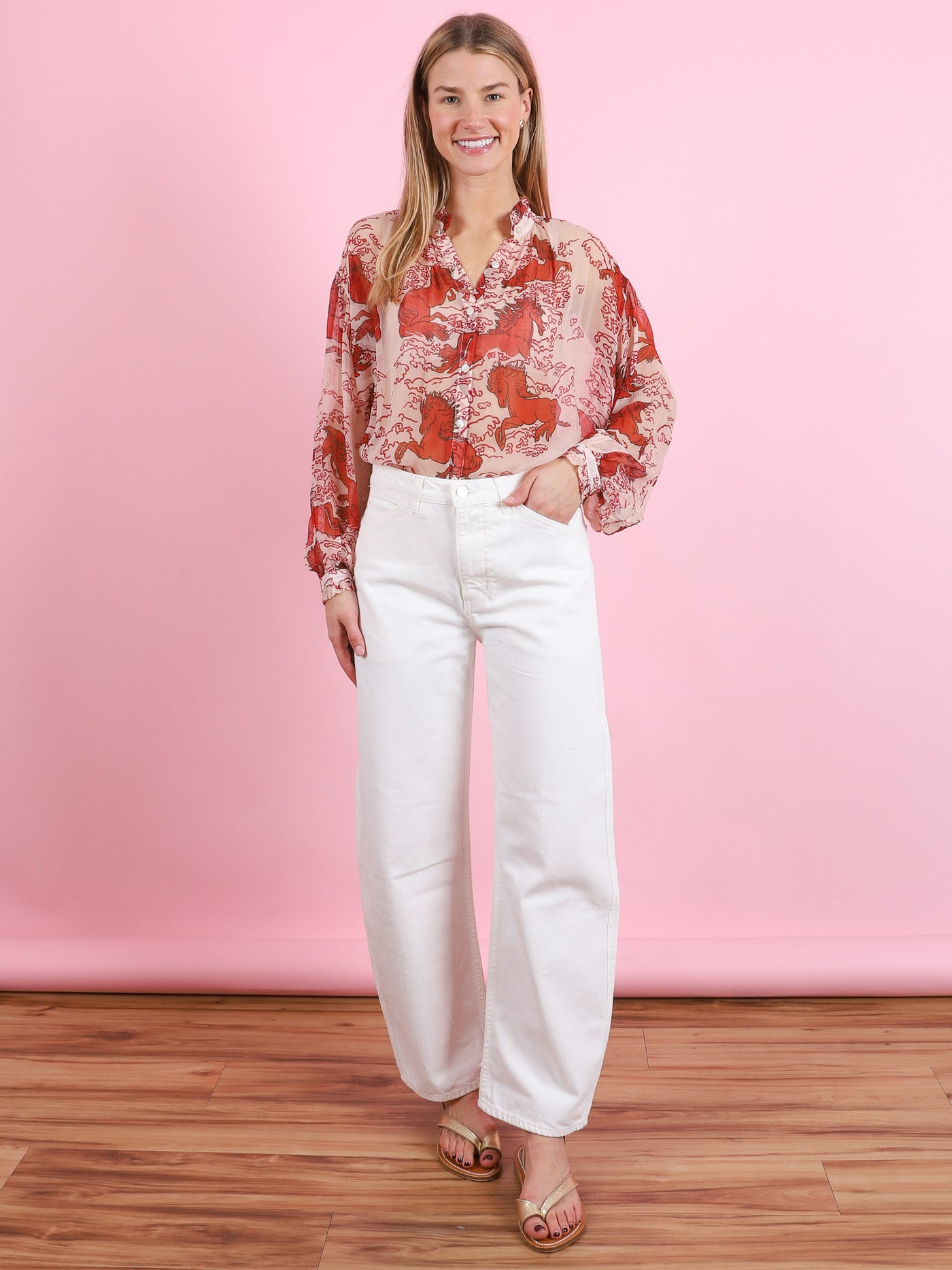 Poet Rouge Pegasus Blouse