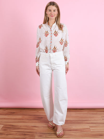 Kiki Persimmon Flower Shirt