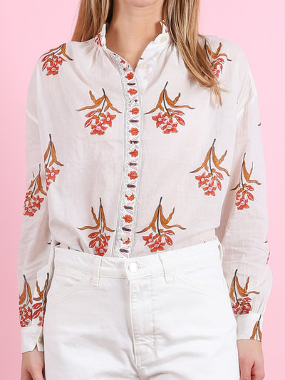 Kiki Persimmon Flower Shirt