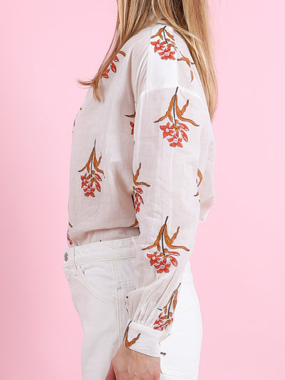 Kiki Persimmon Flower Shirt