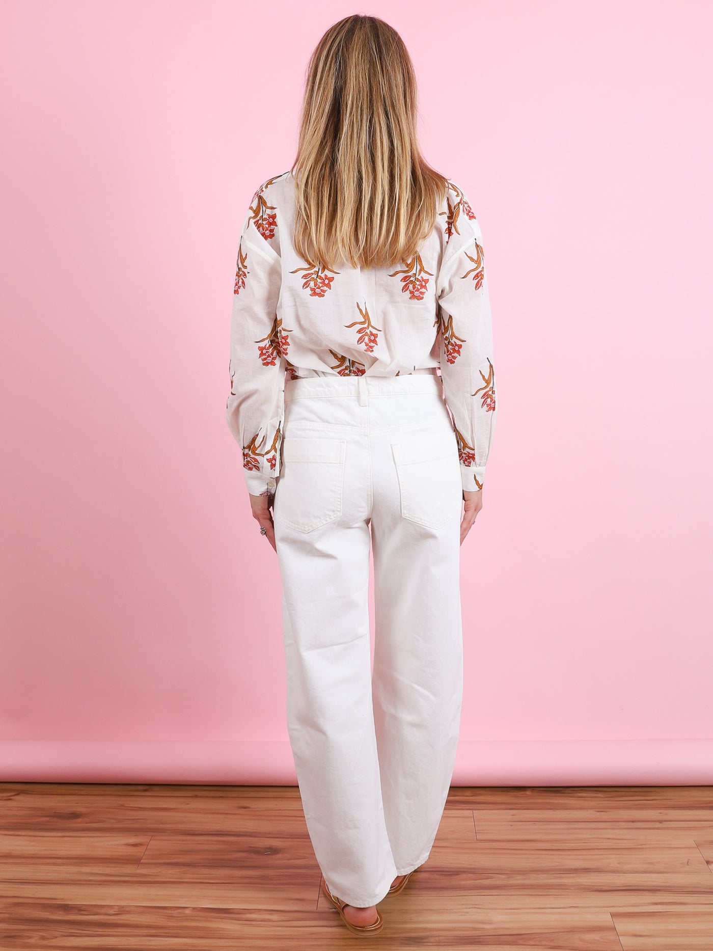 Kiki Persimmon Flower Shirt