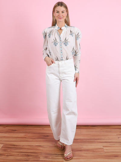 Artemis Sky Mist Flower Shirt