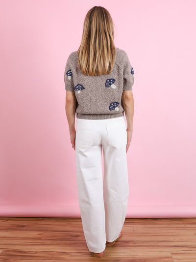 Lessi Mushroom Knit Top