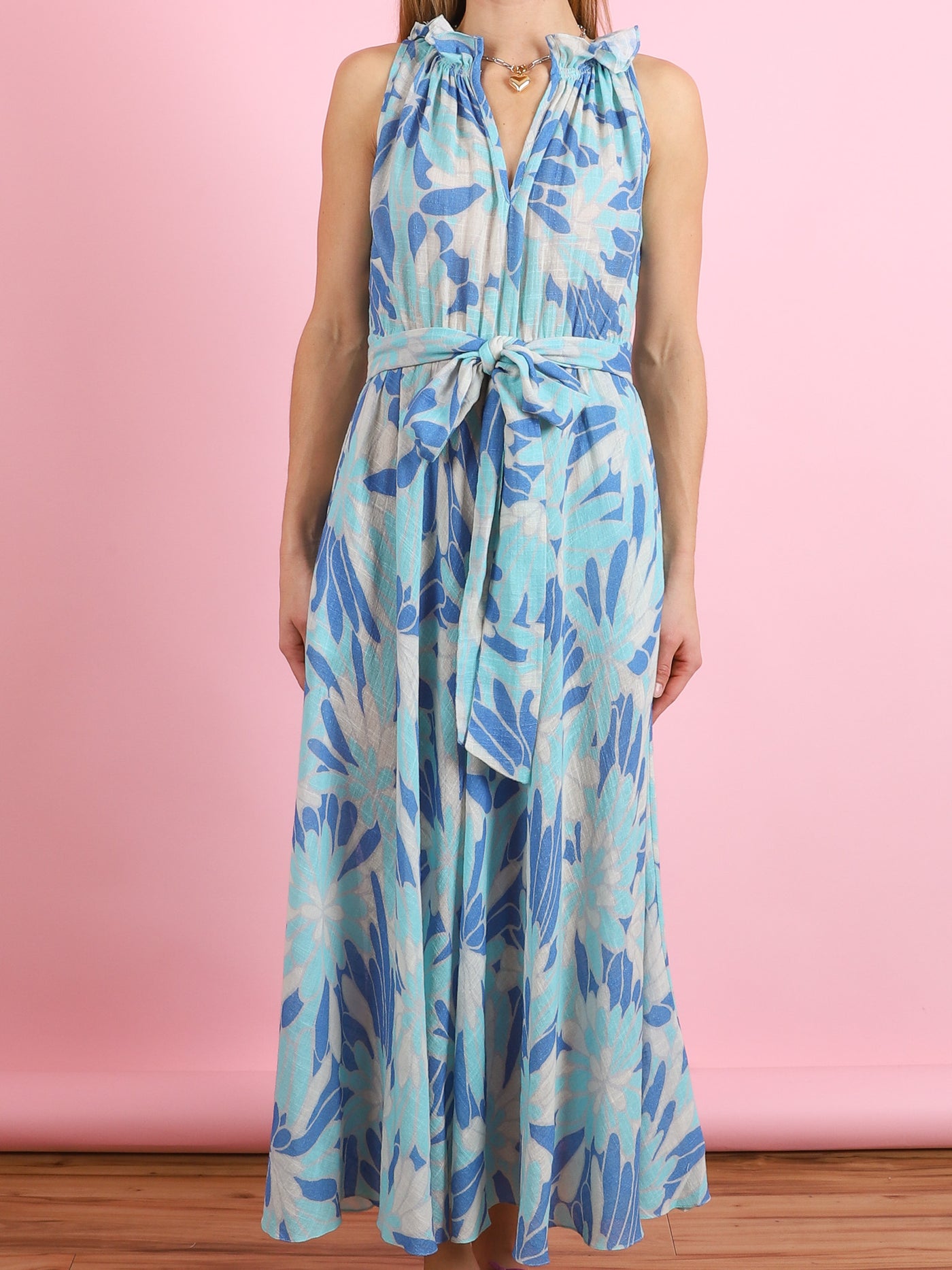 Gretchen Bea Ankle Dress, Ocean Blue / S/M