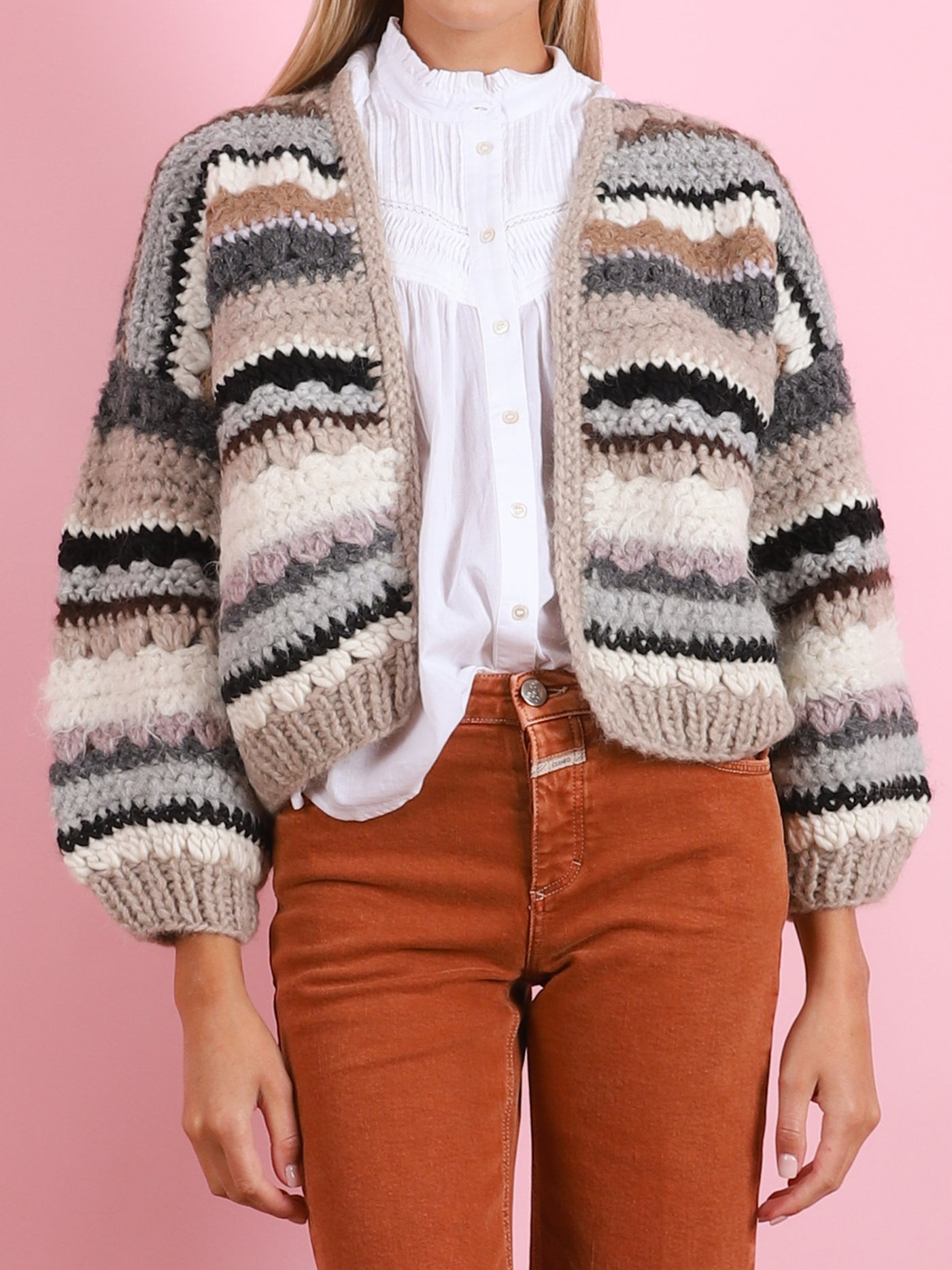 Crochet Bomber Cardigan