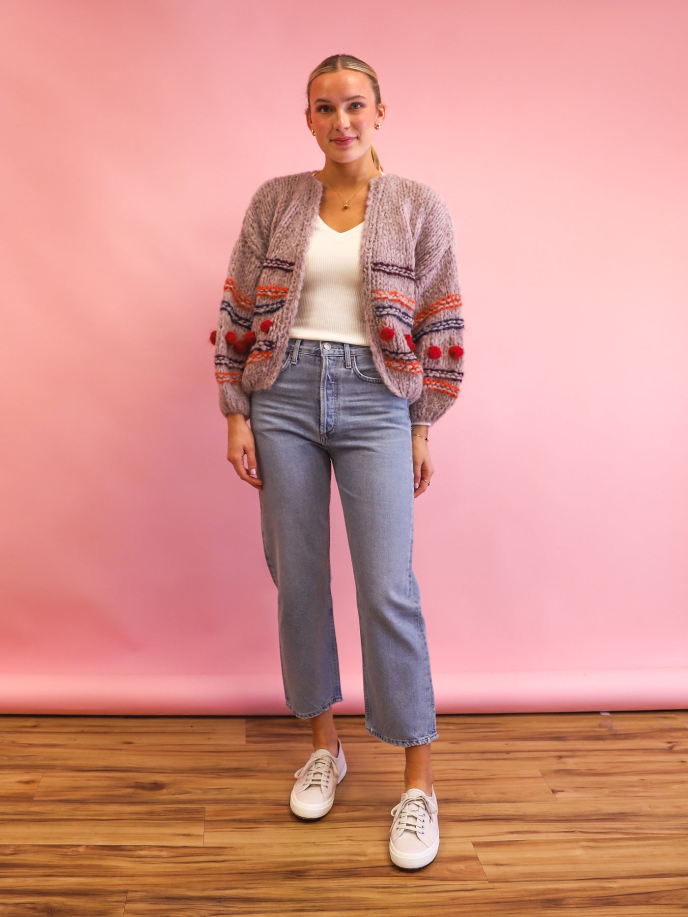 Bobbles Alpaca Bomber Cardigan