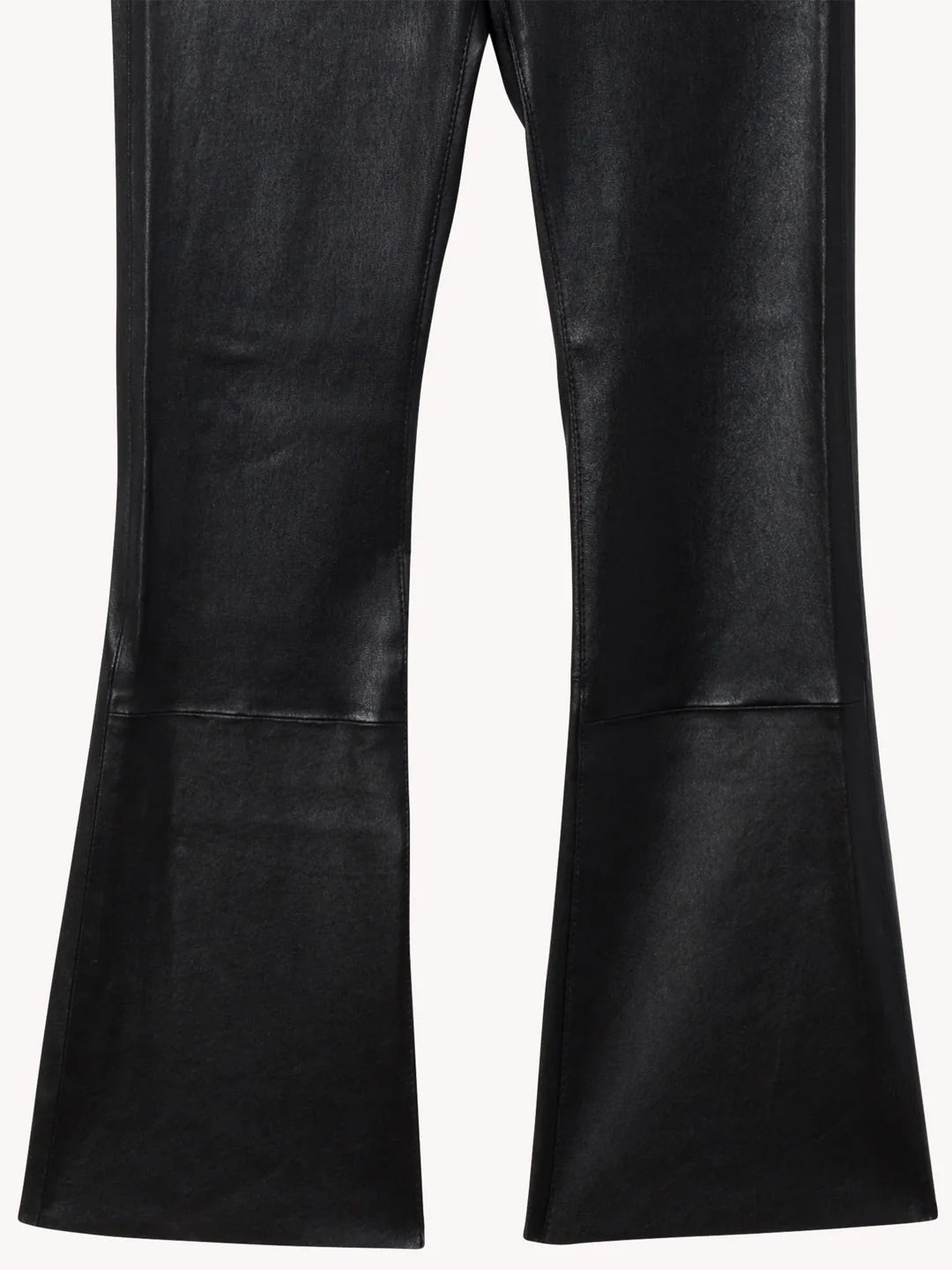 Ankle Flare Leather Legging in Black
