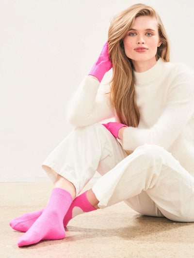 CASHMERE HEART SOCKS