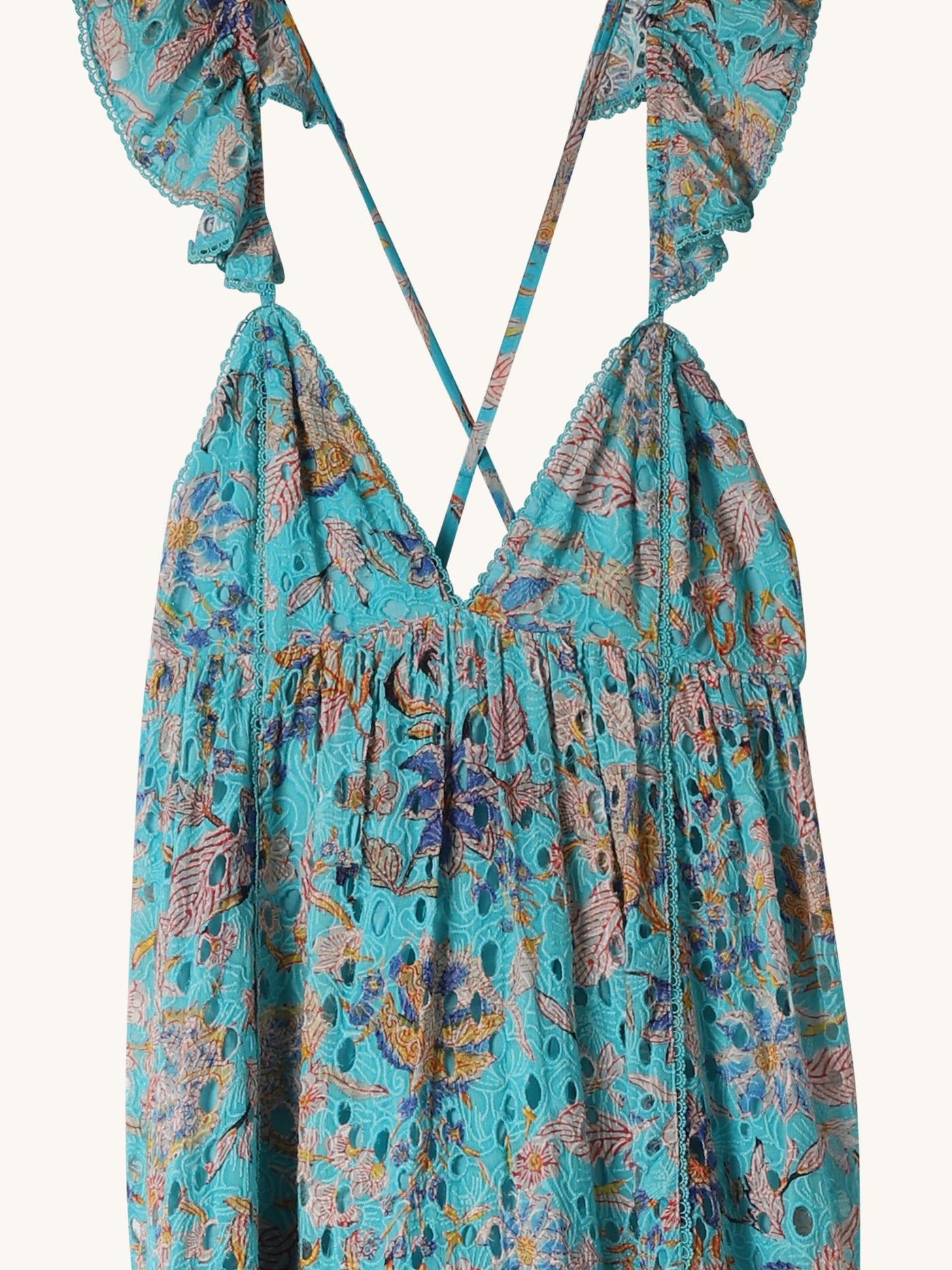 Turquoise Printed Maxi Dress
