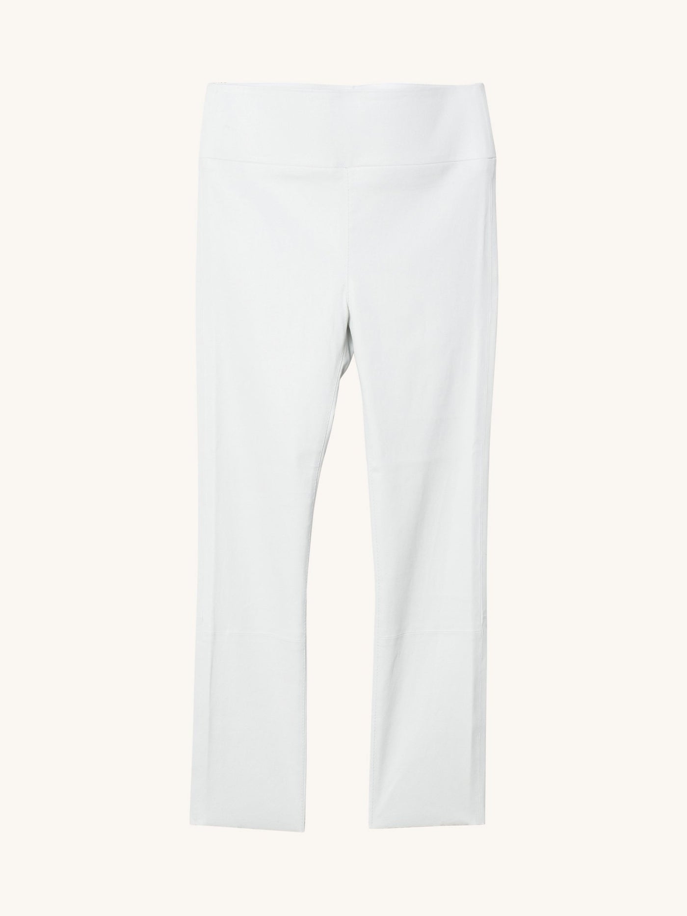 White 3/4 Leather Legging