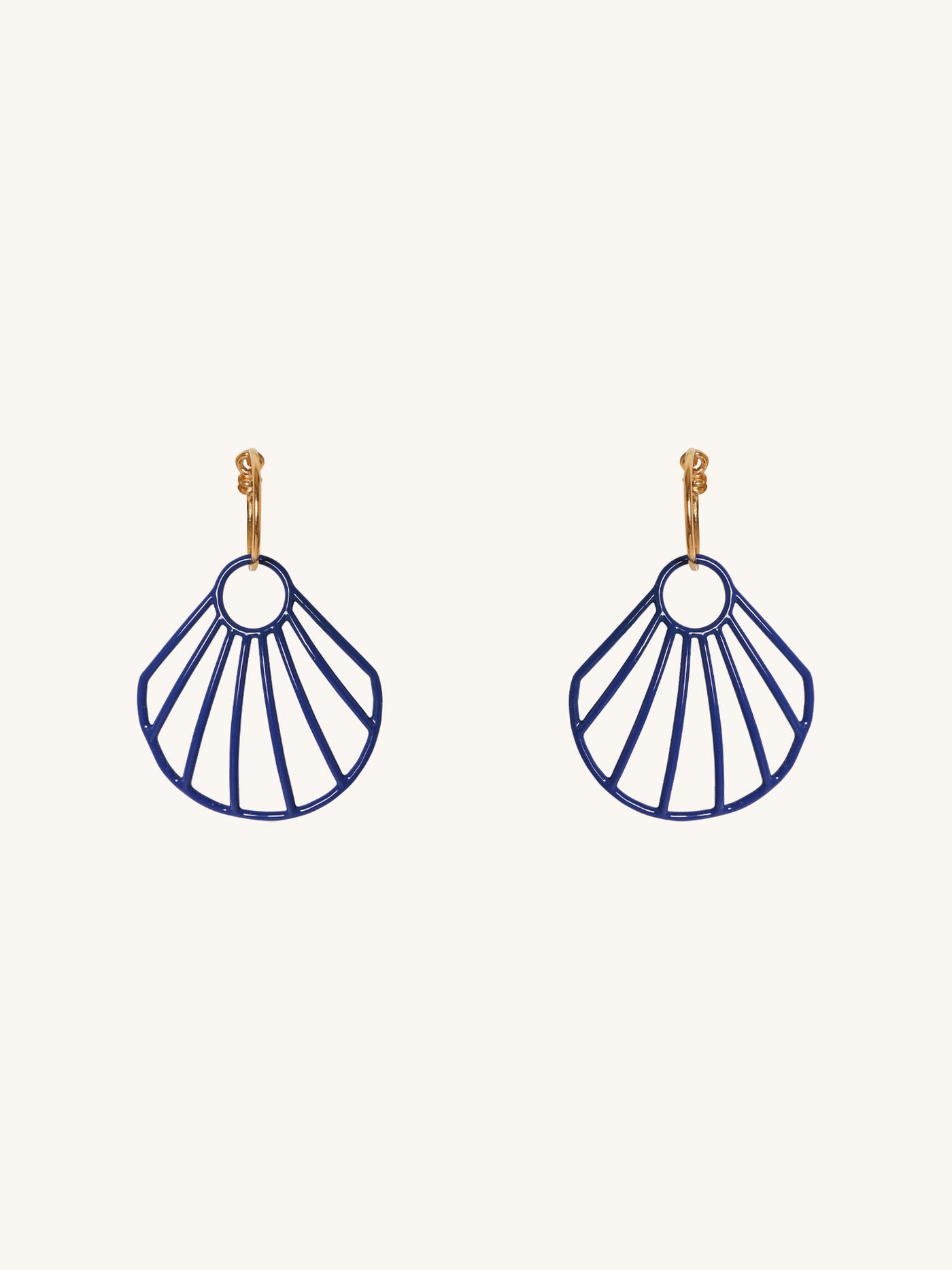 Blue Small Shell Hoop