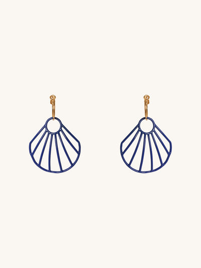 Blue Small Shell Hoop