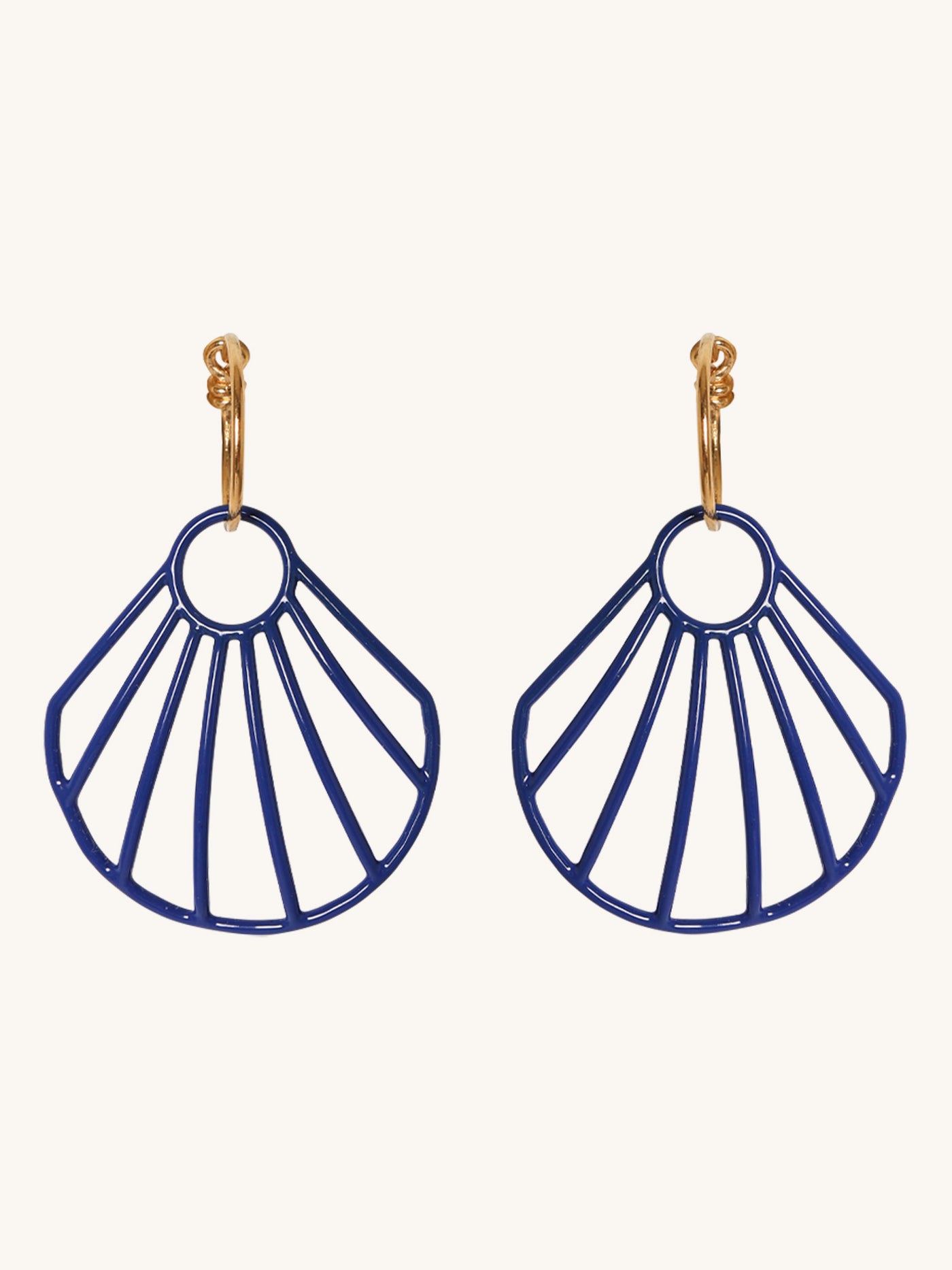 Blue Small Shell Hoop