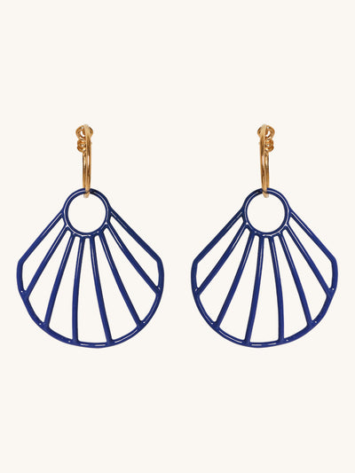 Blue Small Shell Hoop