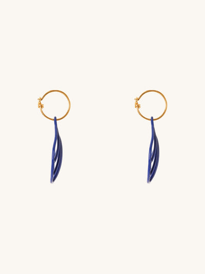 Blue Small Shell Hoop