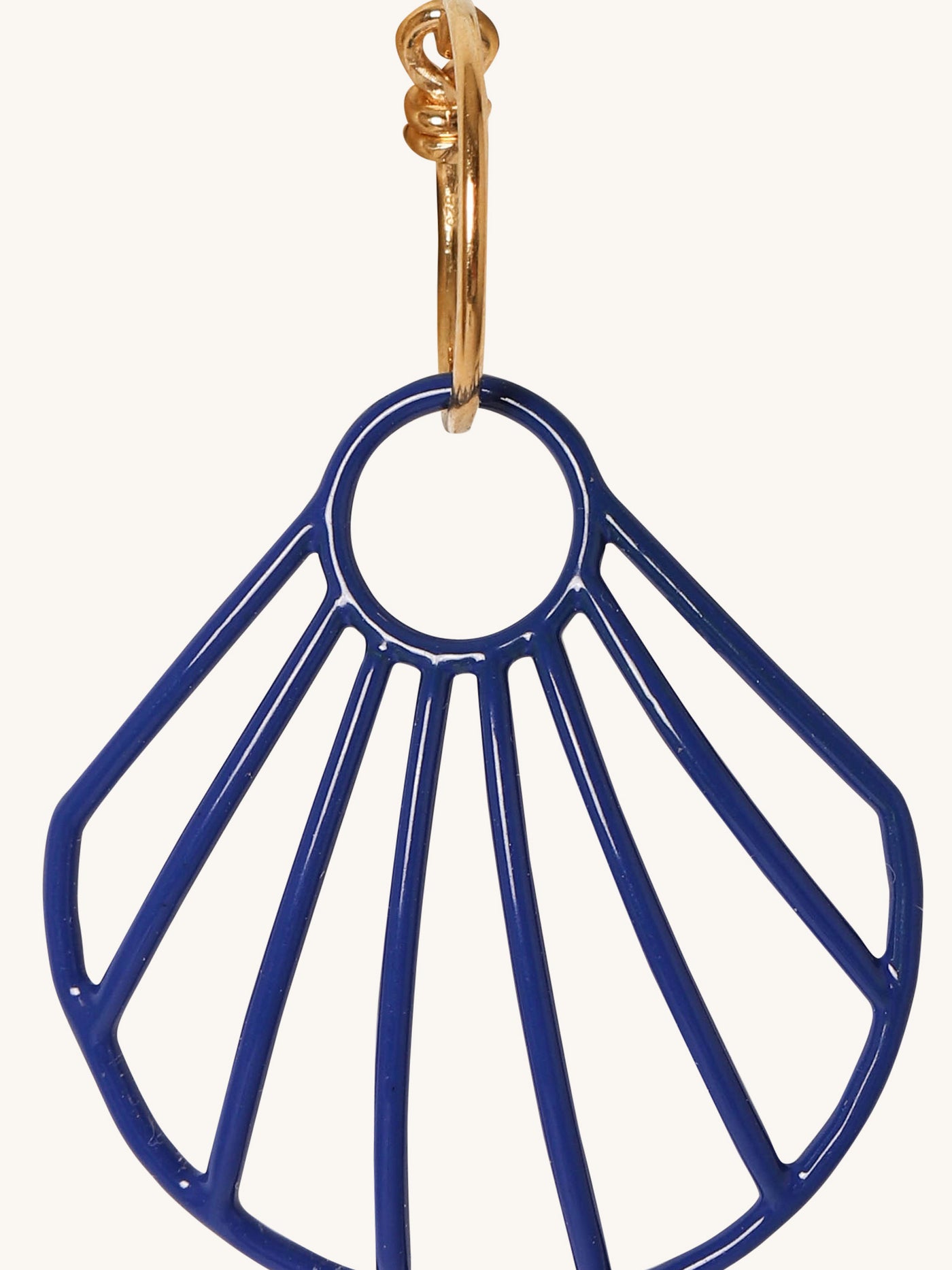 Blue Small Shell Hoop