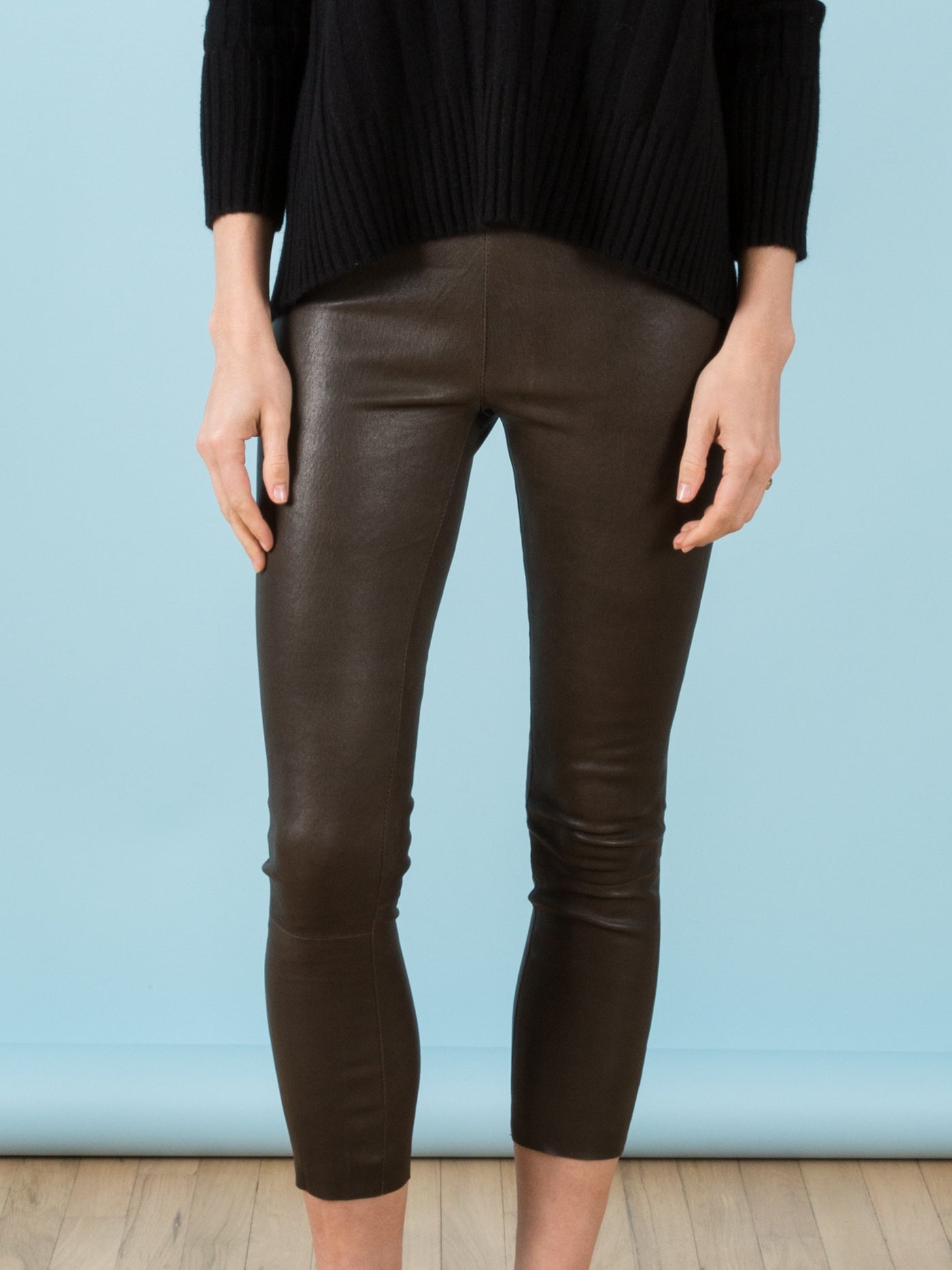 Army 3/4 Capri Leather Legging - CabanaCanary