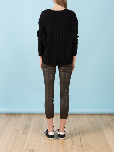 Army 3/4 Capri Leather Legging - CabanaCanary