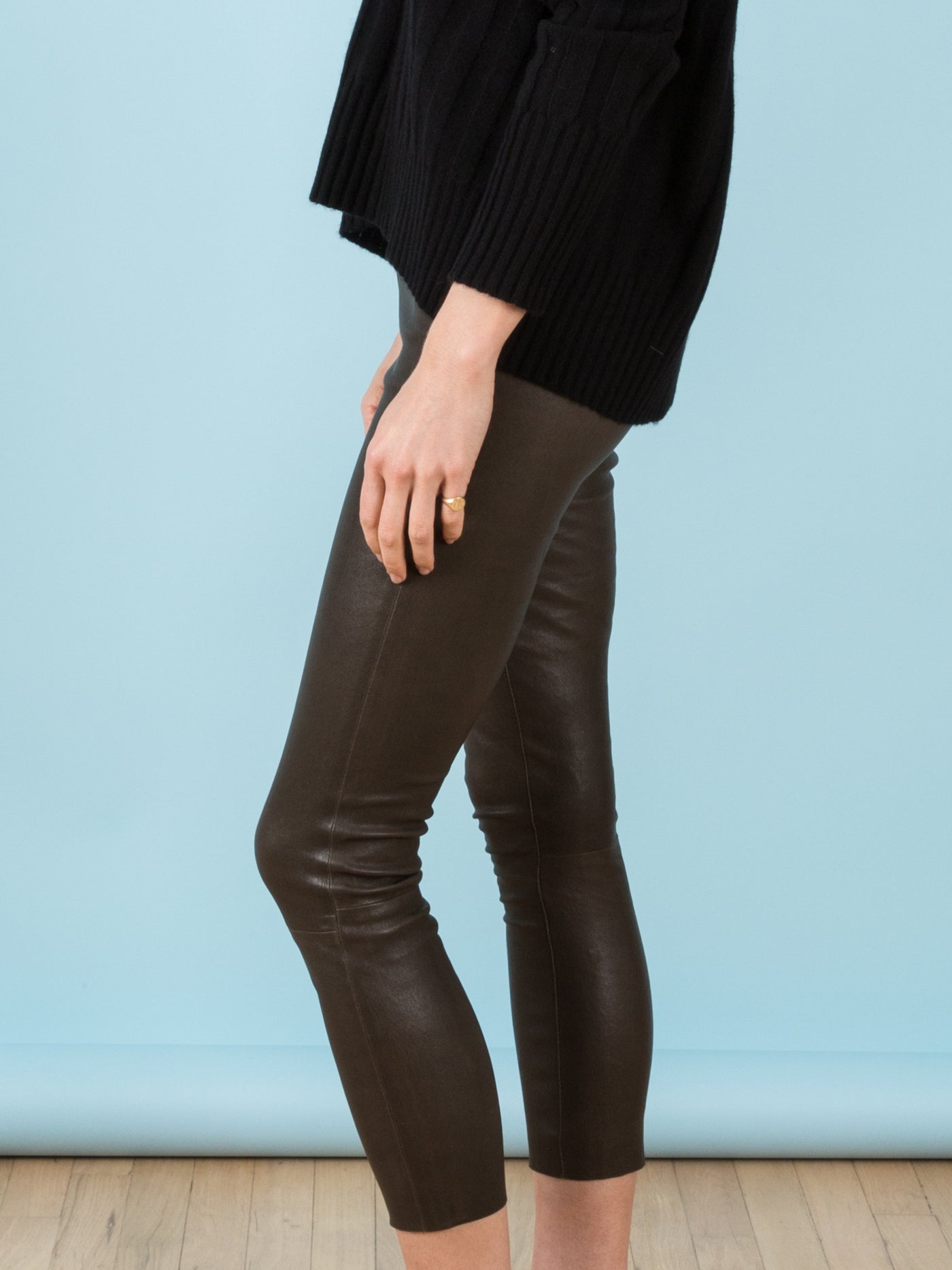 Army 3/4 Capri Leather Legging - CabanaCanary
