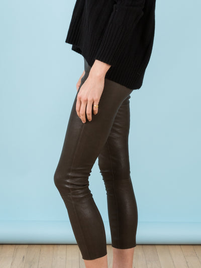Army 3/4 Capri Leather Legging - CabanaCanary