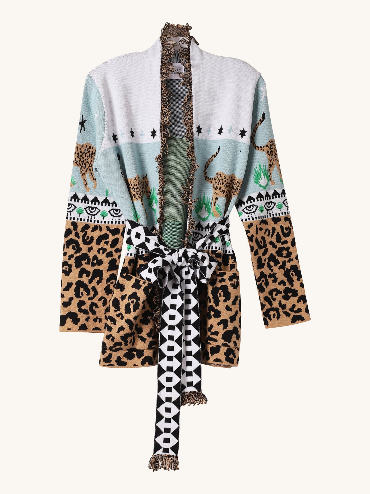 Leopard Jacquard Cardigan
