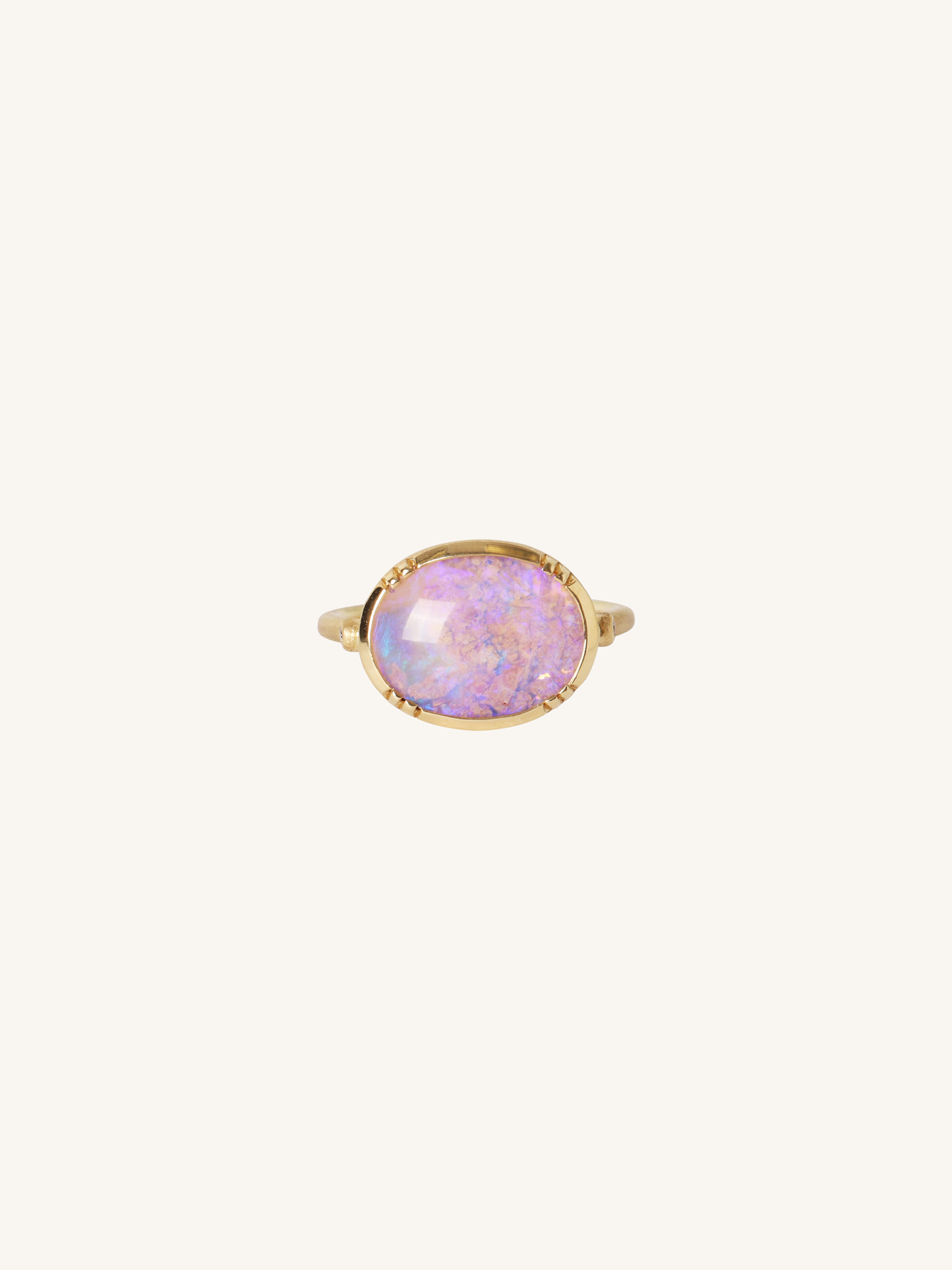 Pipe Opal Ellipse Ring