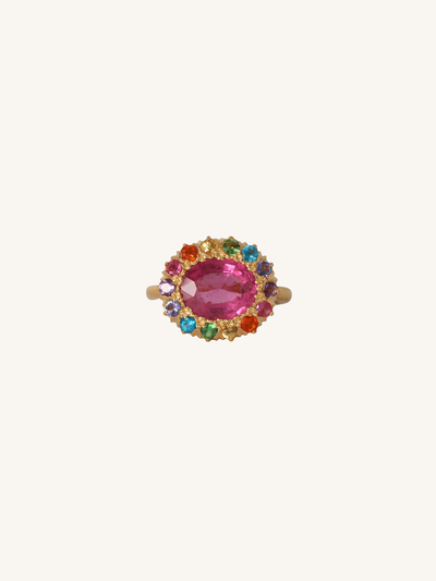 Rubelite Rainbow Ring