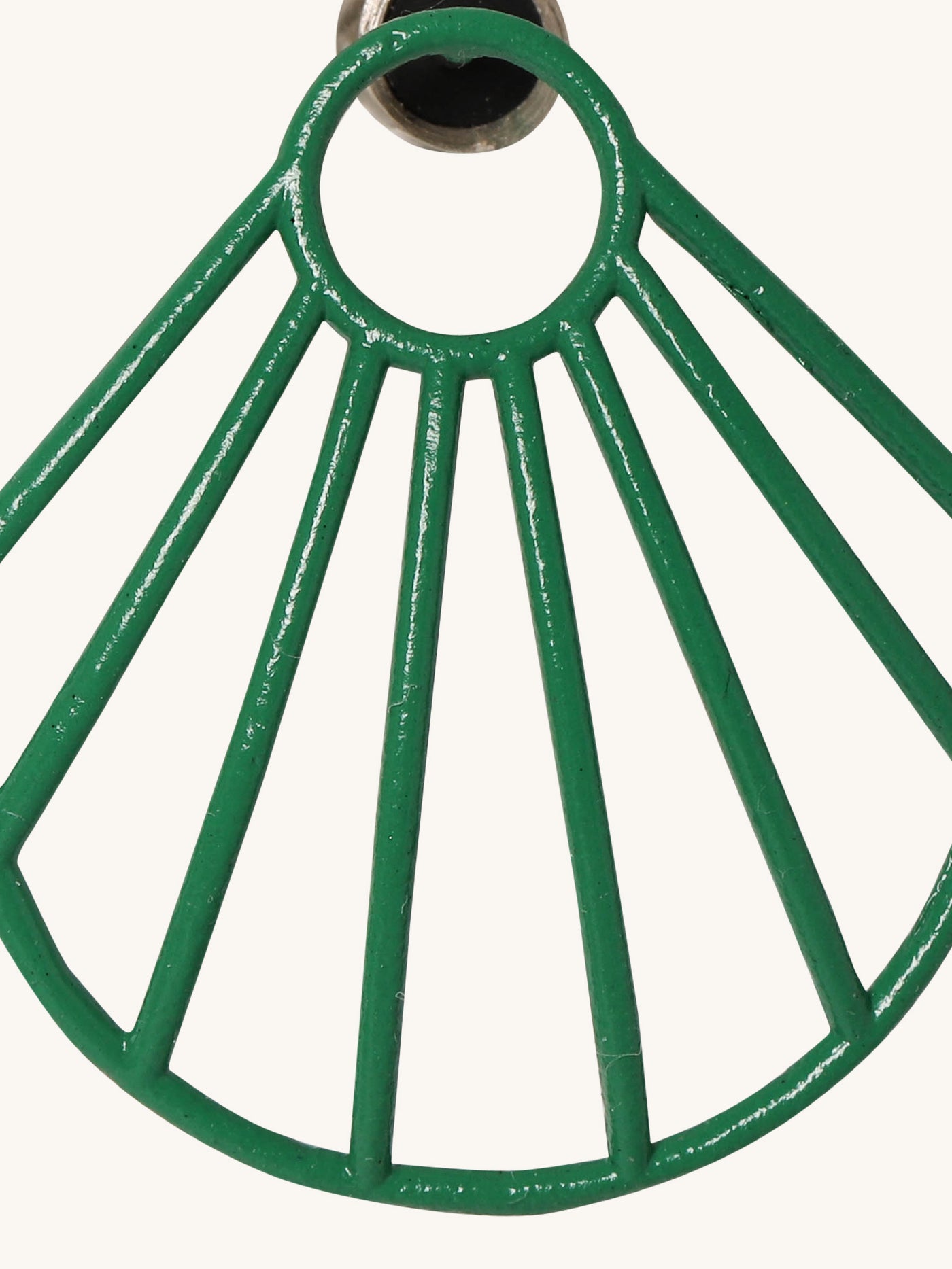 Green Small Clam Earrings