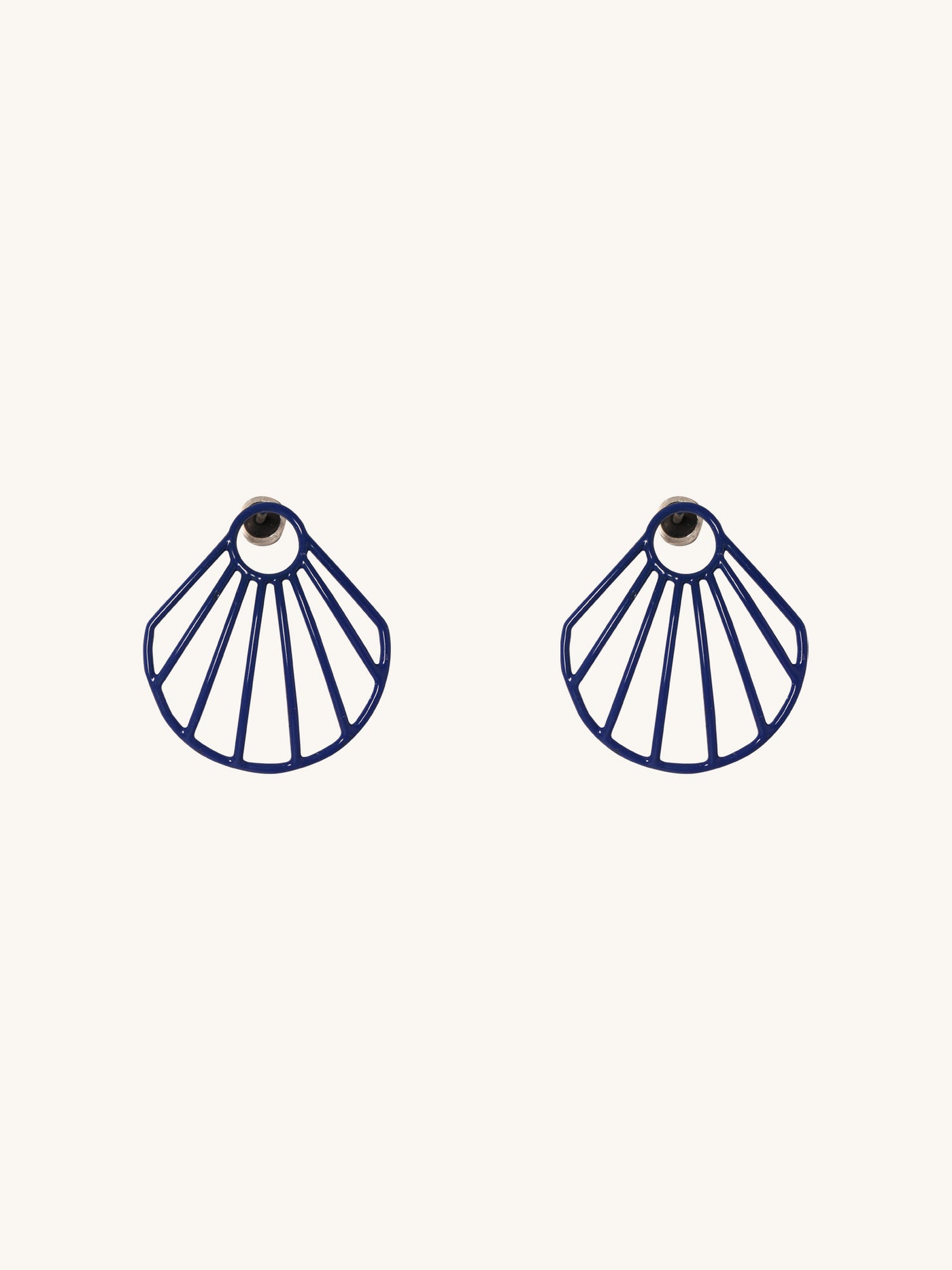 Blue Small Clam Earrings
