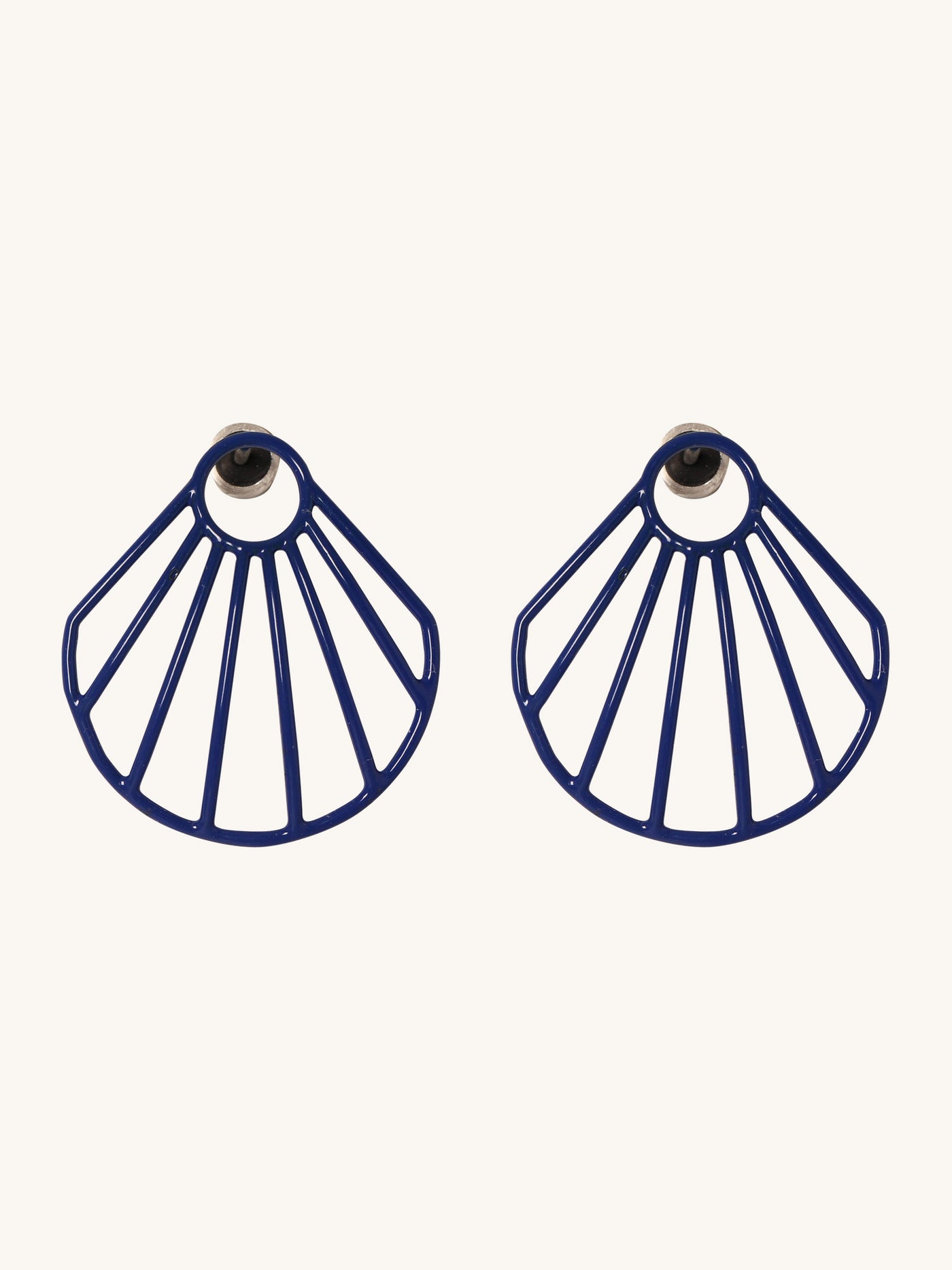 Blue Small Clam Earrings