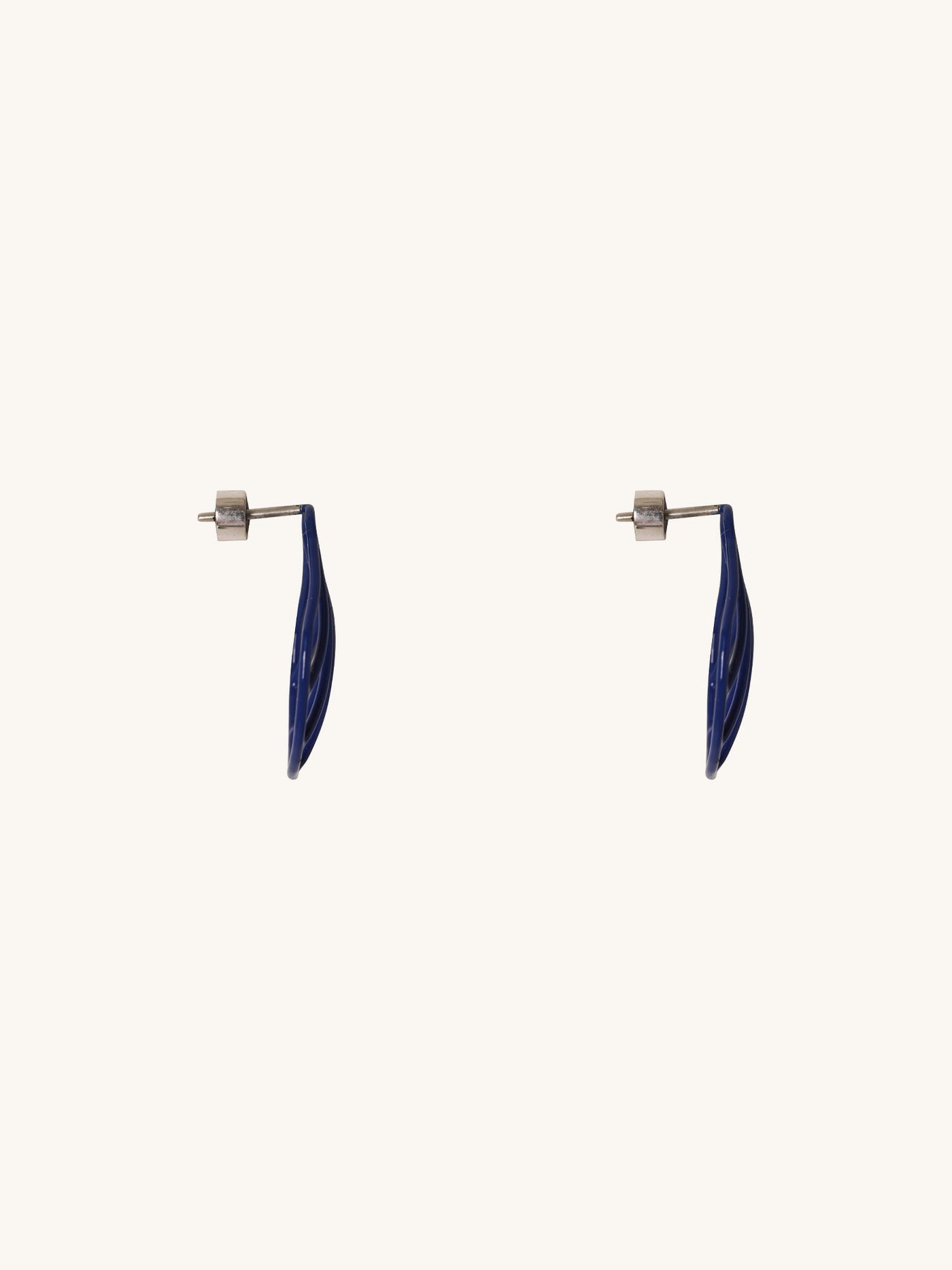 Blue Small Clam Earrings