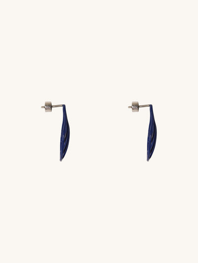 Blue Small Clam Earrings