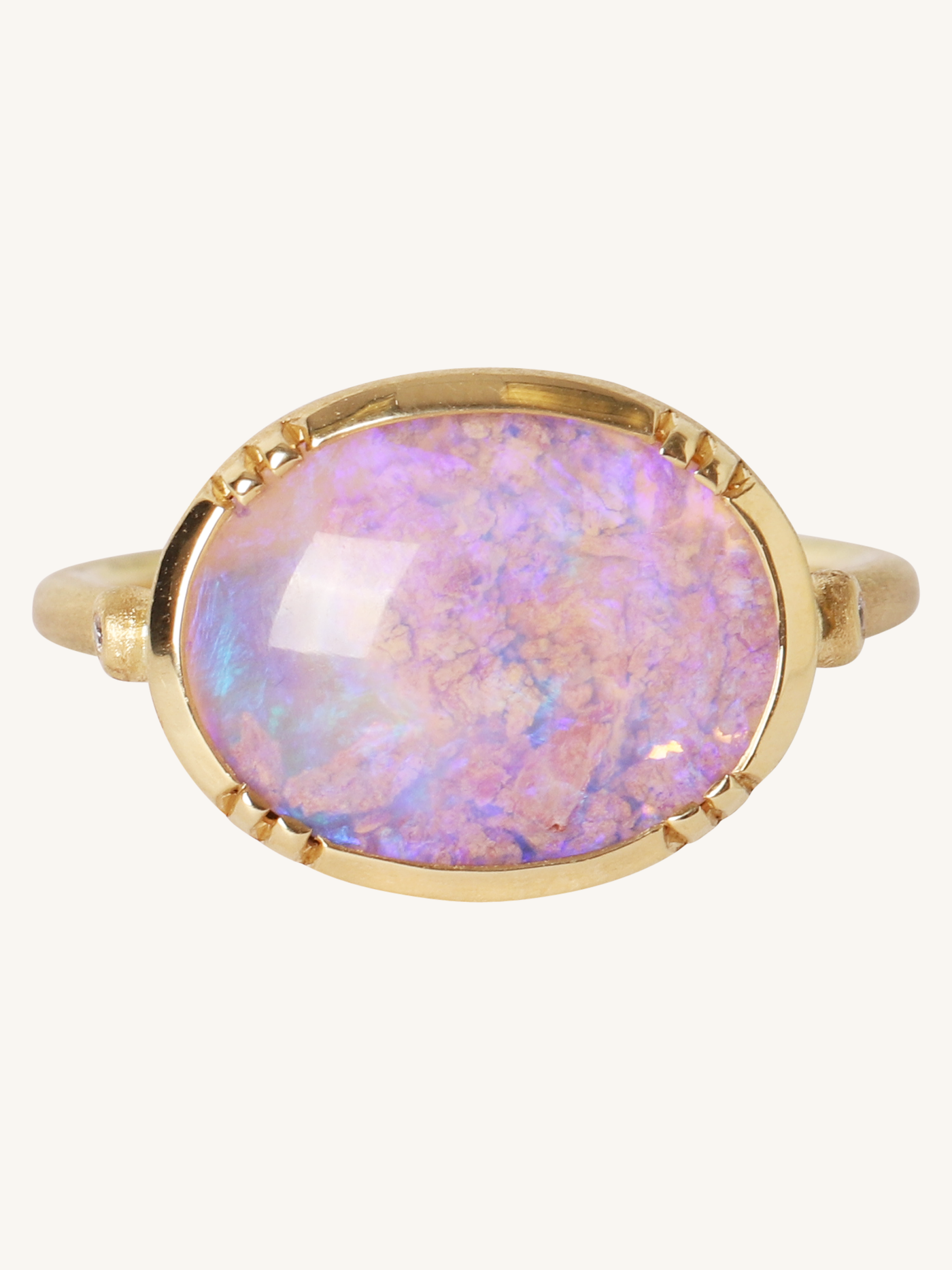 Pipe Opal Ellipse Ring