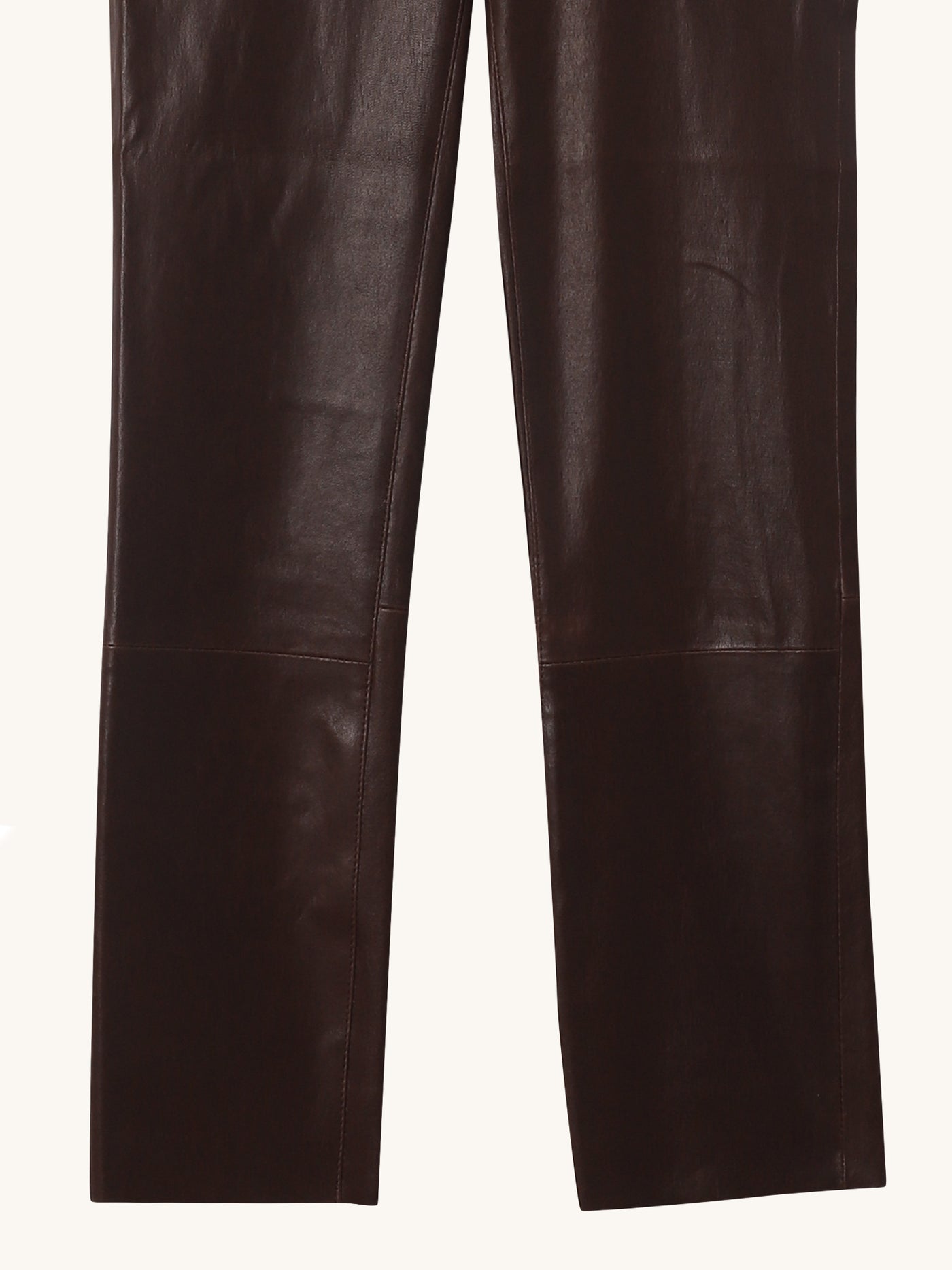3/4 Kick Flare Leather Legging Chocolate