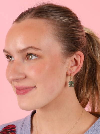 Green Tourmaline Blossom Earrings
