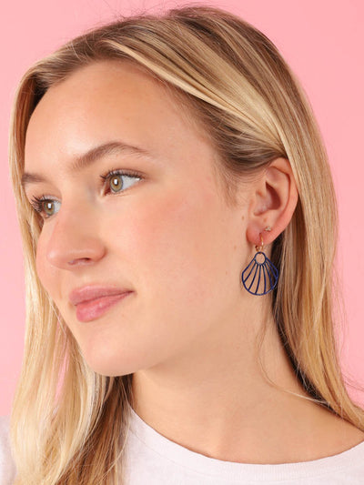 Blue Small Shell Hoop