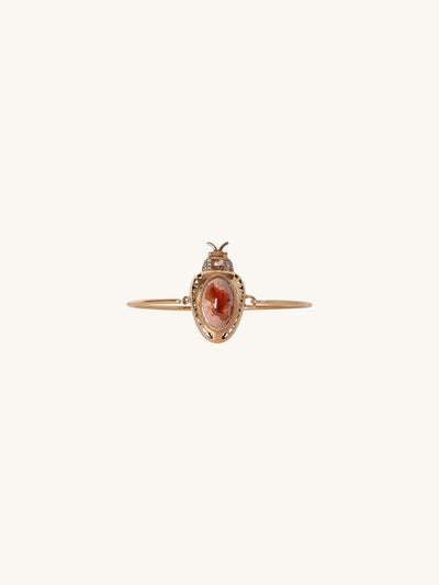 Mexican Opal, Diamond & Sapphire Bug Cuff